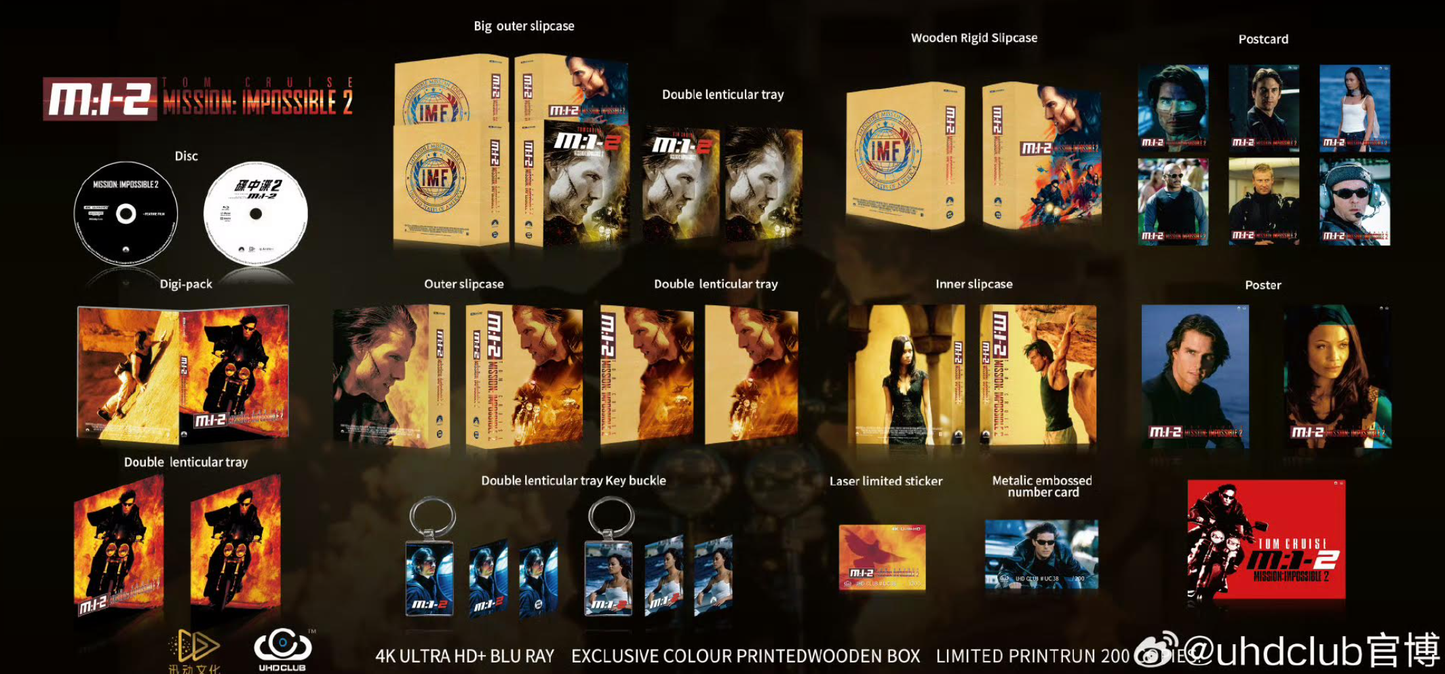 Mission Impossible 2 4K + (BD) Digipak Wooden Box Set UC38 UHD Club Limited Edition
