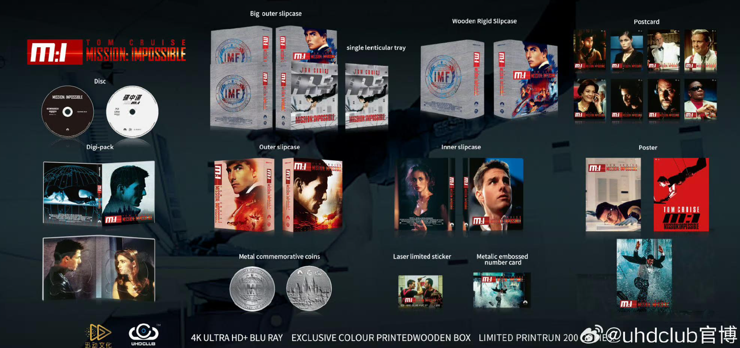 Mission Impossible 4K + (BD) Digipak Wooden Box Set UC37 UHD Club Limited Edition