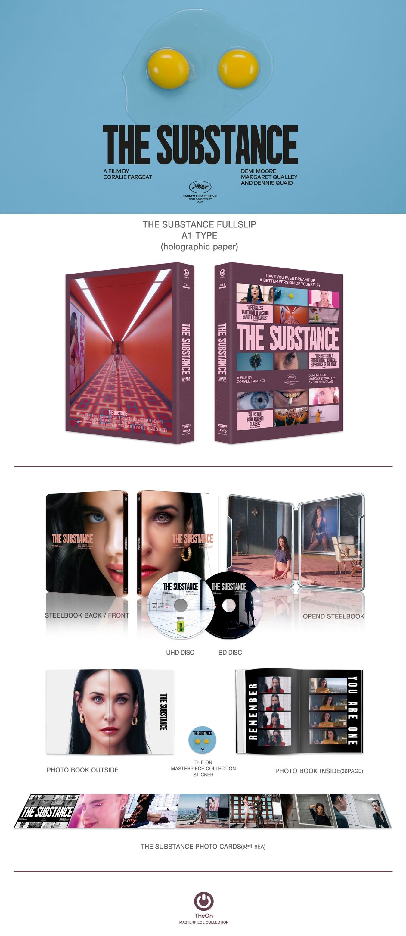 The Substance 4K Blu-ray Steelbook TheOn KimchiDVD Exclusive #44 Full Slip A1