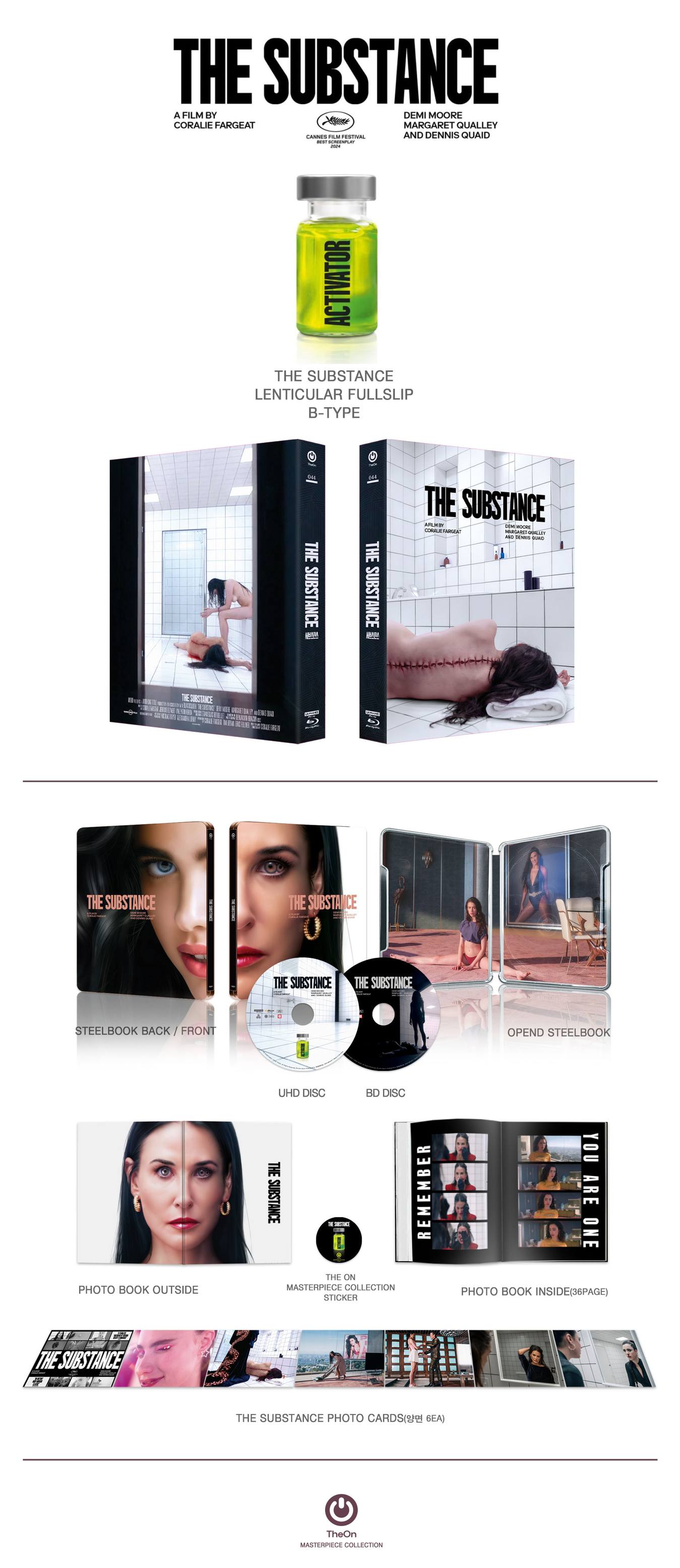 The Substance 4K Blu-ray Steelbook TheOn KimchiDVD Exclusive #44 Lenticular Full Slip B