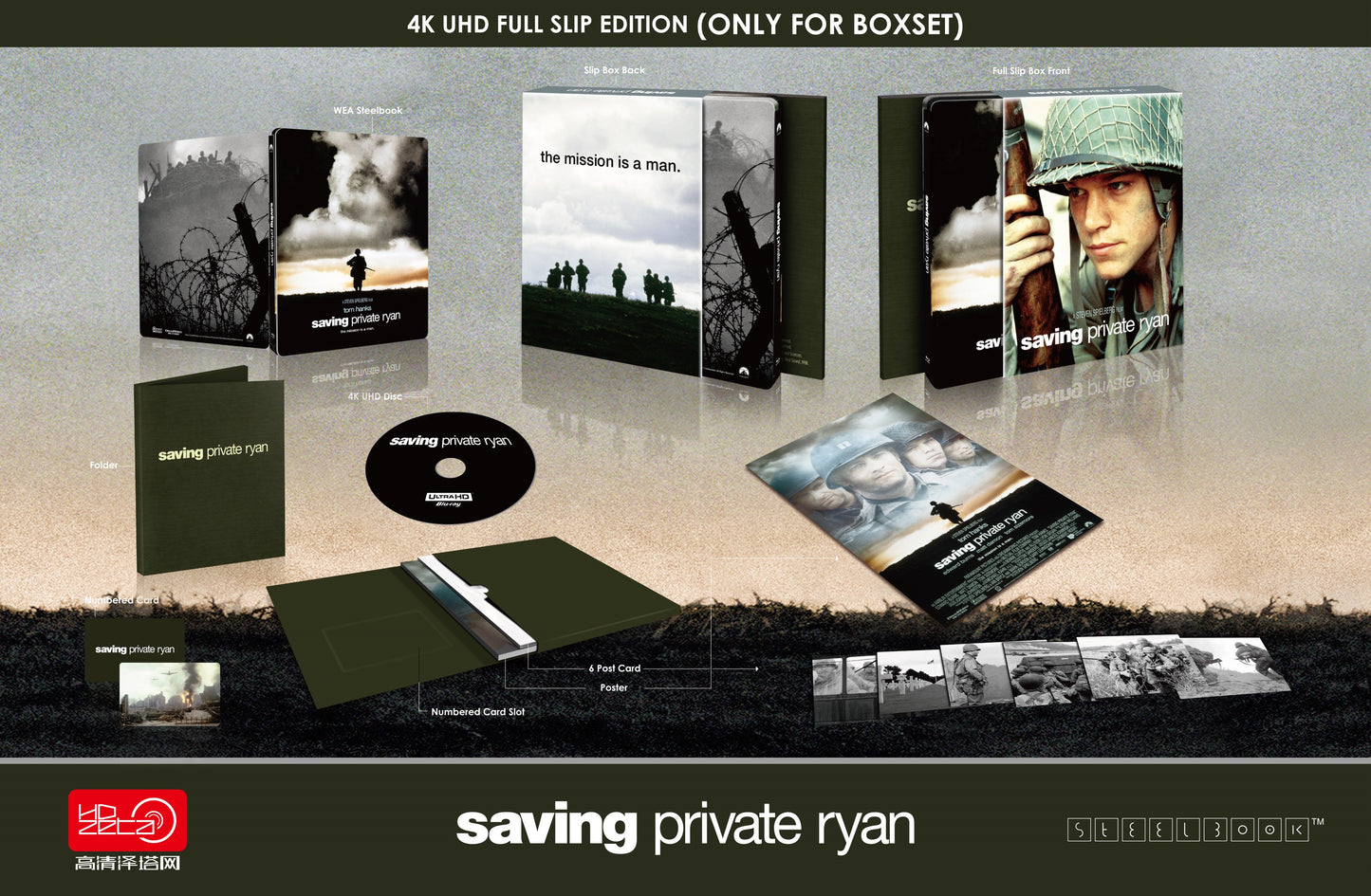 Saving Private Ryan 4K+2D Blu-ray Steelbook HDZeta Exclusive One Click Box Set