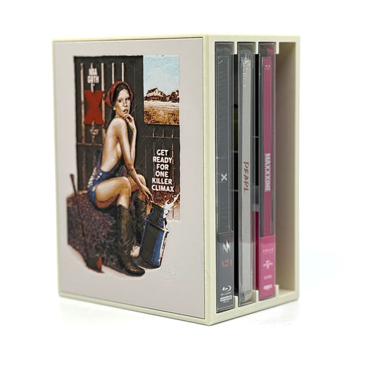X / Pearl / MaXXXine Movie Steelbook Display Case - Trilogy Edition (Fan-Made)
