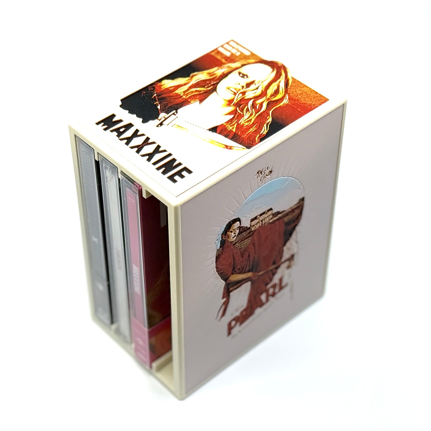 X / Pearl / MaXXXine Movie Steelbook Display Case - Trilogy Edition (Fan-Made)