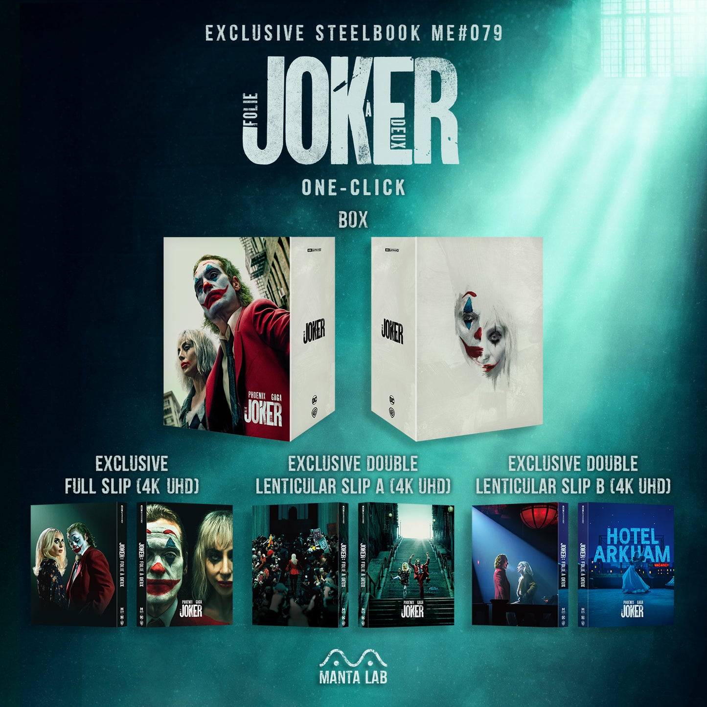 Joker: Folie à Deux 4K Blu-ray Steelbook Manta Lab Exclusive ME#79 One Click Box Set *LOW NUMBER #007*