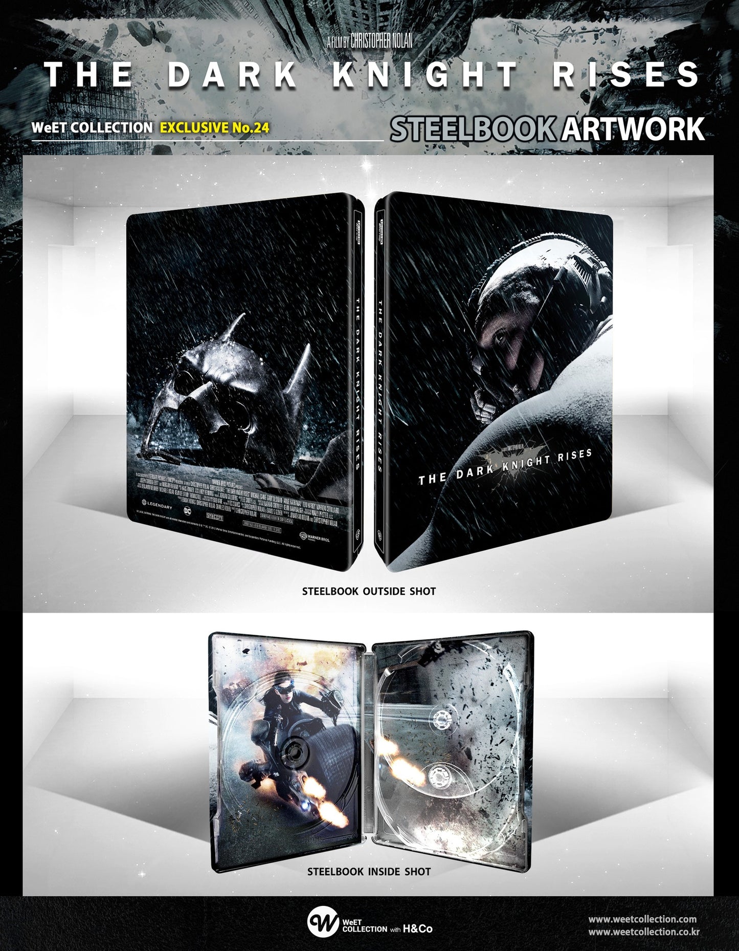 The Dark Knight Trilogy 4K+2D Blu-ray Steelbook WeET Collection Exclusive #22,23,24 Lenticular Slip Set