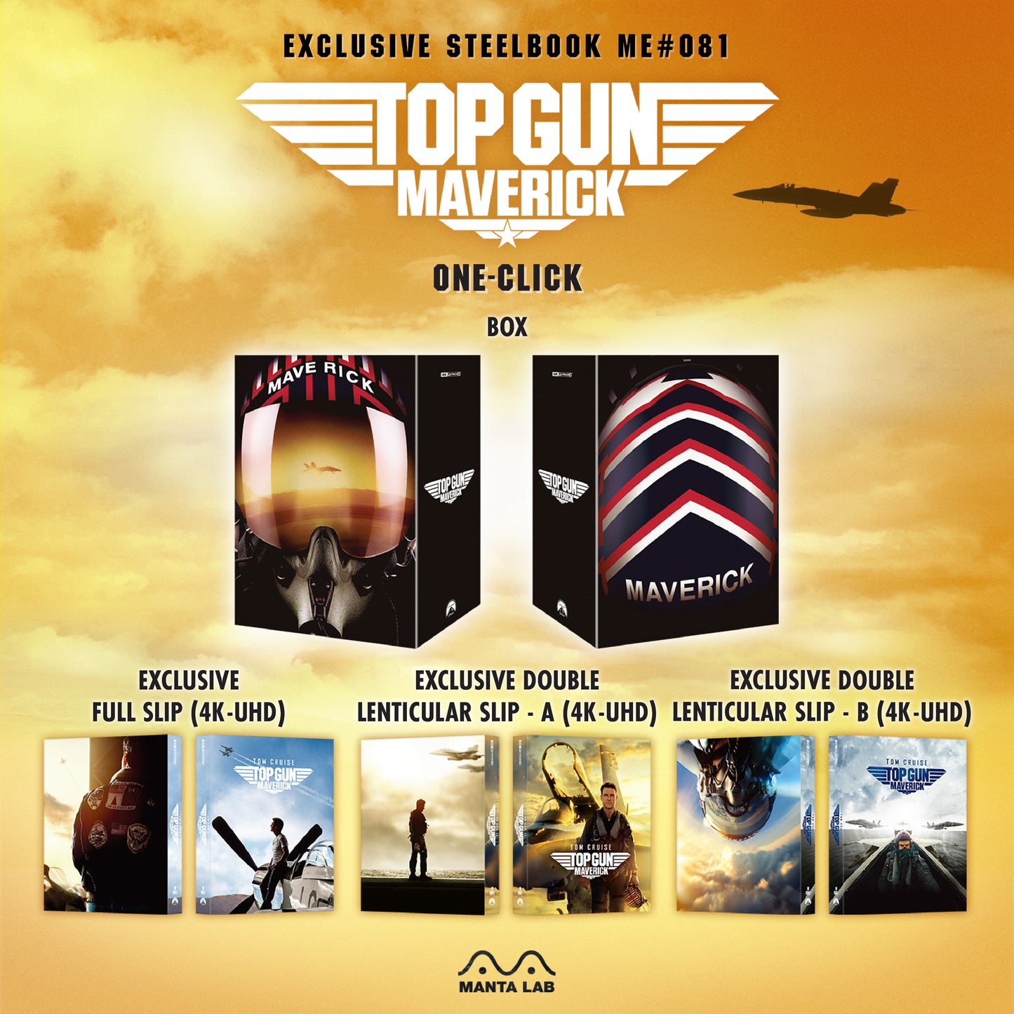 Top Gun: Maverick 4K Blu-ray Steelbook Manta Lab Exclusive ME#81 One Click Box Set - *LOW NUMBER #007*