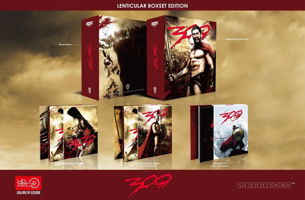 300 4K Blu-ray Steelbook HDzeta Exclusive Gold Label One Click Box
