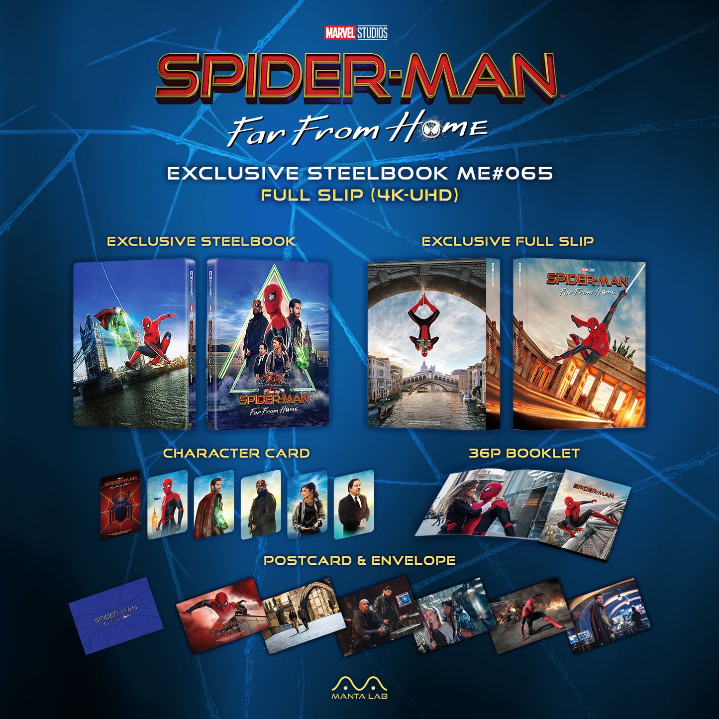 Spider-Man: Far From Home 4K Blu-ray Steelbook Manta Lab Exclusive ME#65 One Click *LOW NUMBER #007*