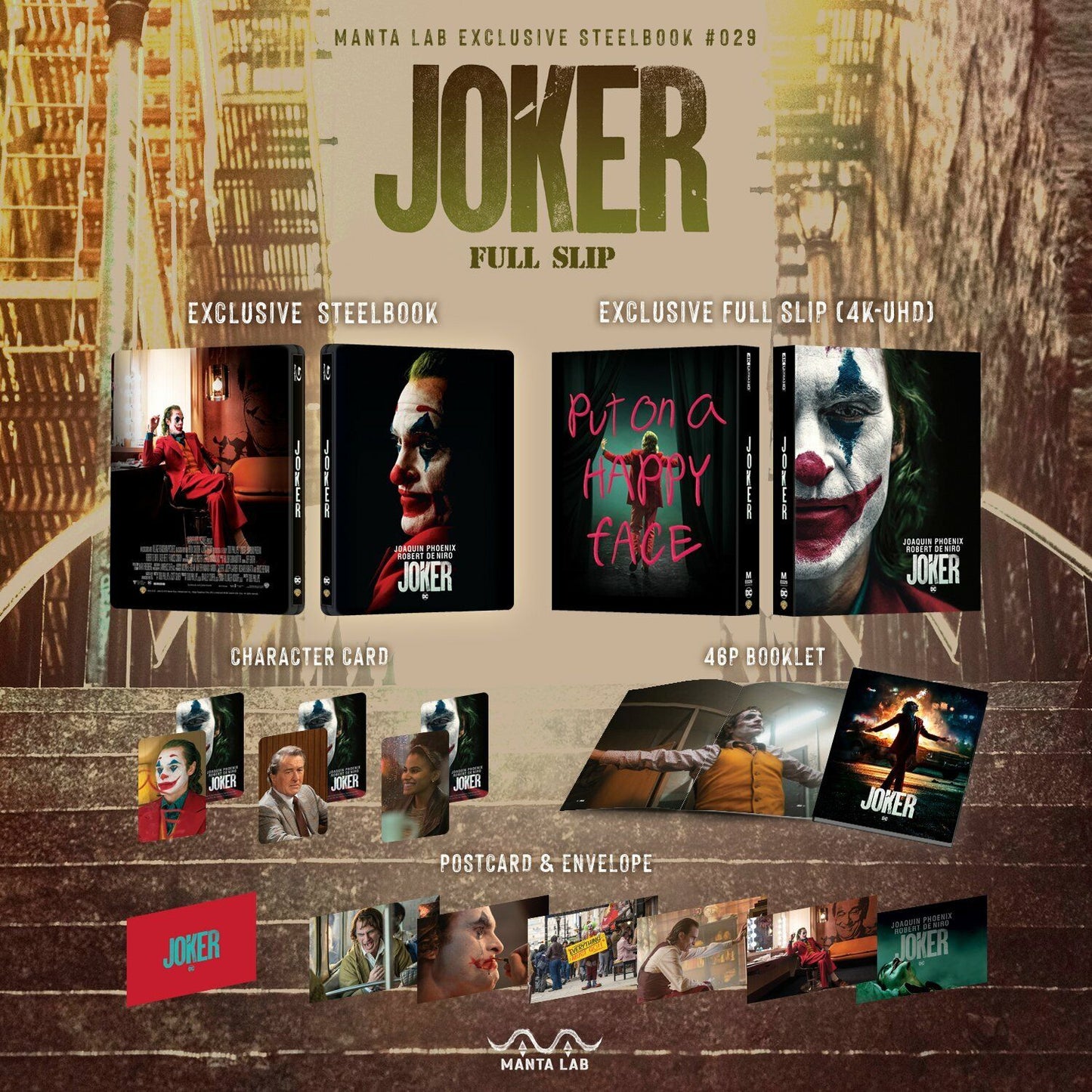Joker 4K Blu-ray Steelbook Manta Lab Exclusive ME#29 One Click Box Set