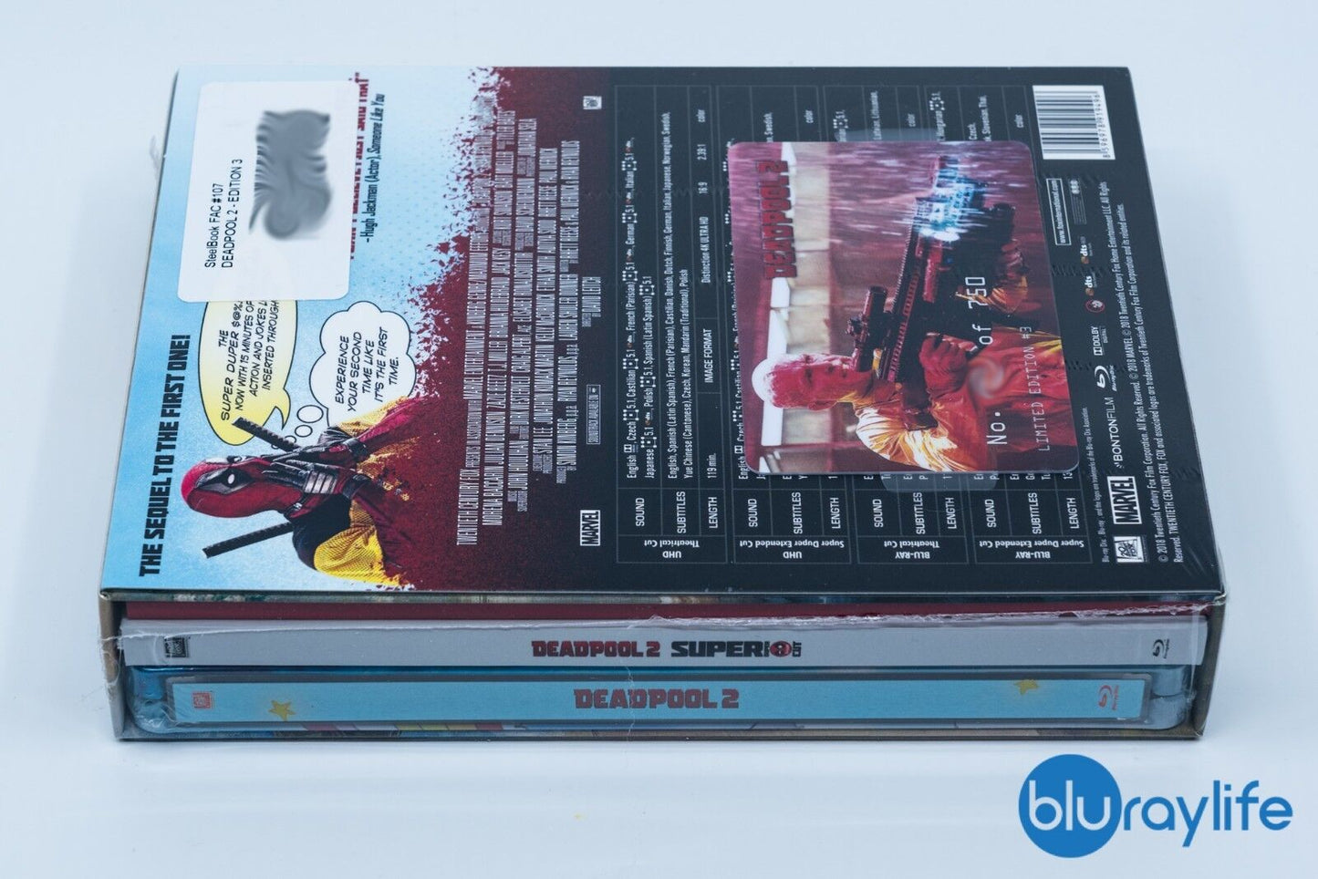 Deadpool 2 4K Blu-ray Steelbook Filmarena Collection #107 E3 Lenticular XL Full Slip