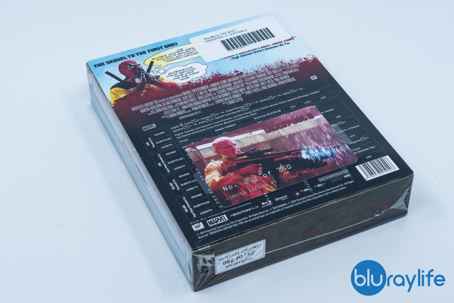 Deadpool 2 4K Blu-ray Steelbook Filmarena Collection #107 E3 Lenticular XL Full Slip