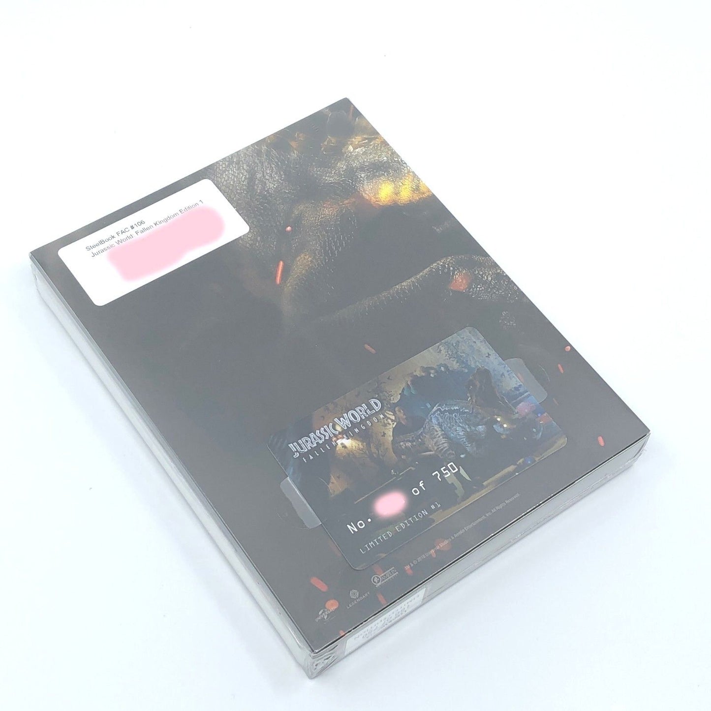 Jurassic World: Fallen Kingdom 4K+2D Blu-ray Steelbook Filmarena Collection #106 E1 Full Slip