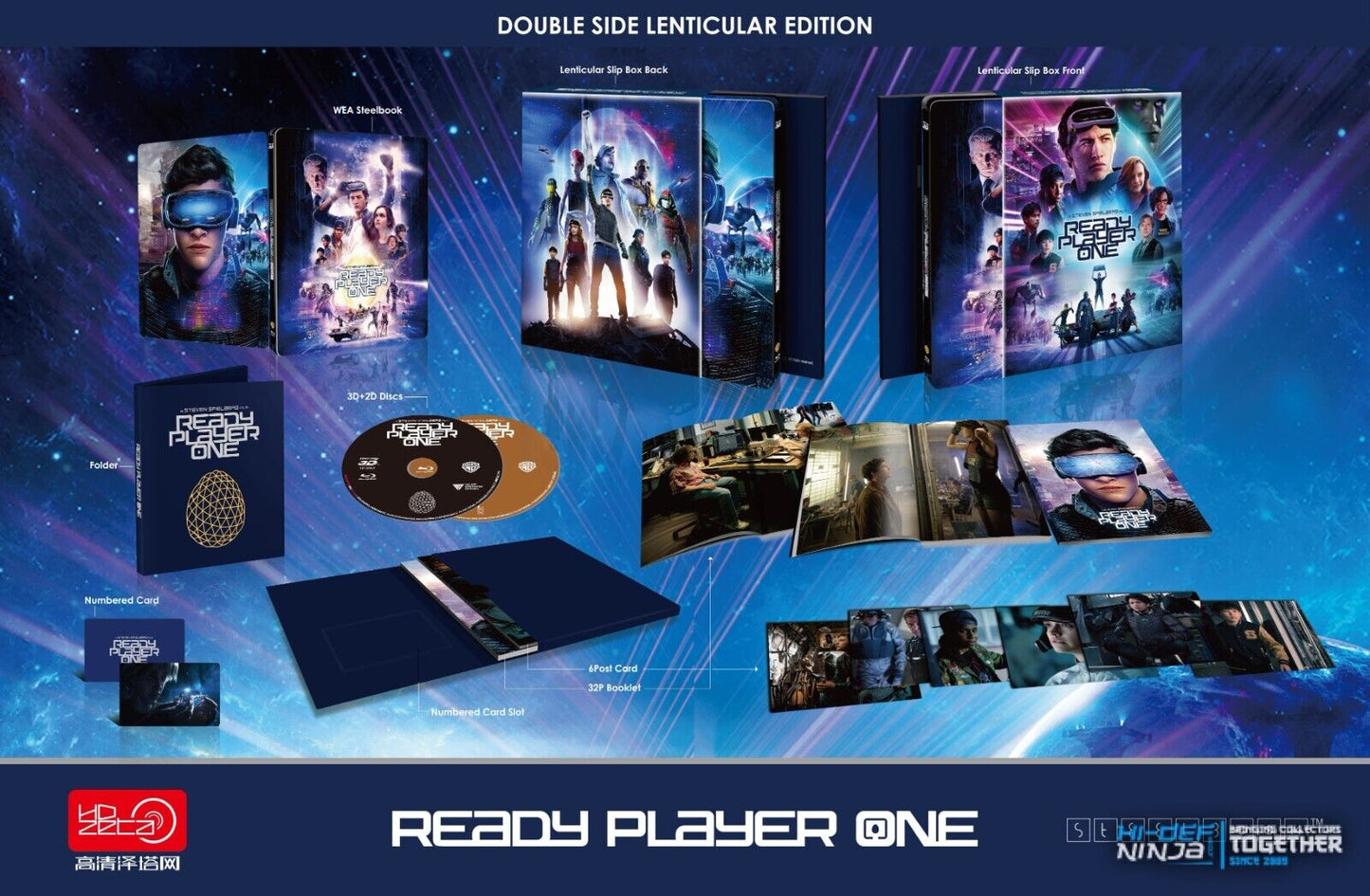 Ready Player One 4K+3D+2D Blu-ray Steelbook HDzeta Exclusive Gold Label One Click Box Set
