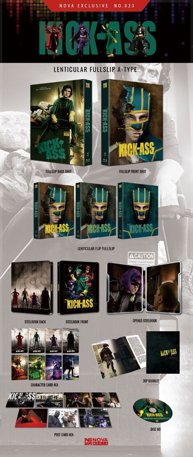 Kick-Ass Blu-ray Steelbook Novamedia Exclusive #23 One Click Box Set