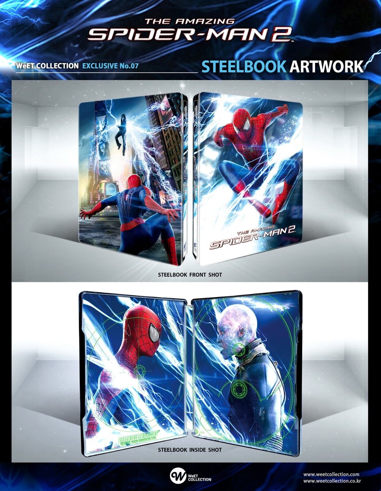 The Amazing Spider-Man 1+2 4K+2D Blu-ray Steelbook LE WeET Collcection Exclusive #6 & #7 One Click Box Set