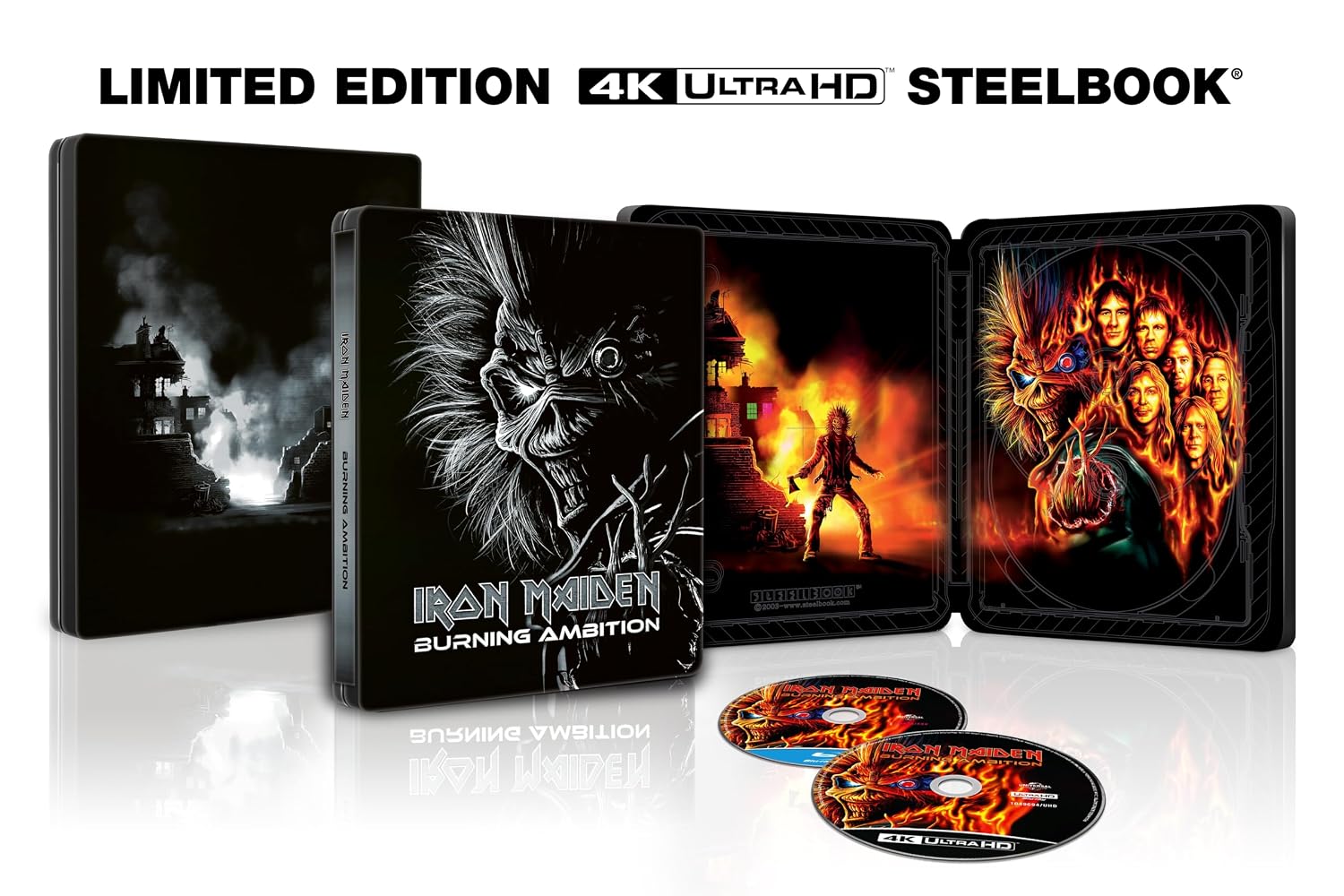 [USA] Iron Maiden (2026): Burning Ambition: 4K UHD Blu-ray Limited Edition SteelBook Amazon Pre-Order Added