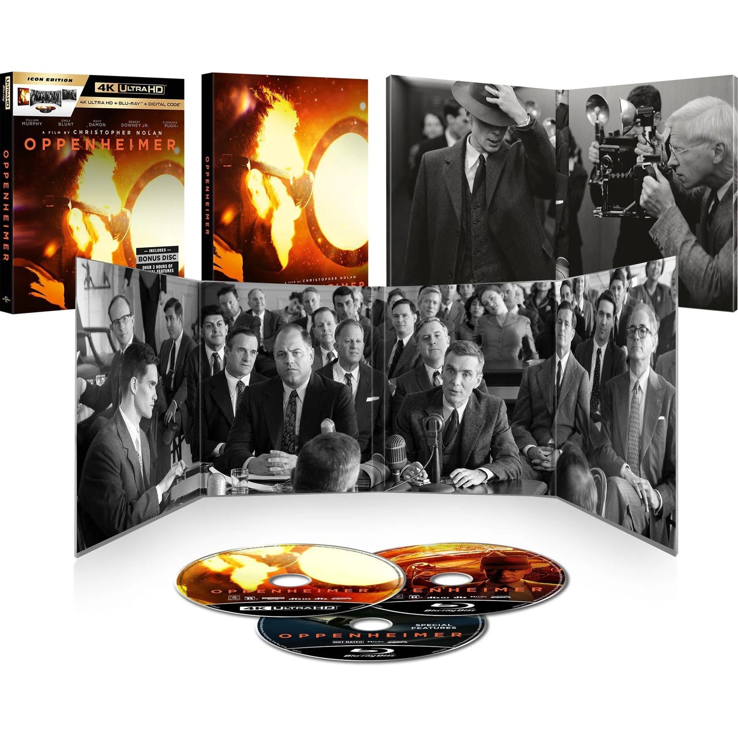 Oppenheimer (Icon Edition) (Walmart Exclusive) (4K UHD + Blu-ray + Digital Copy)