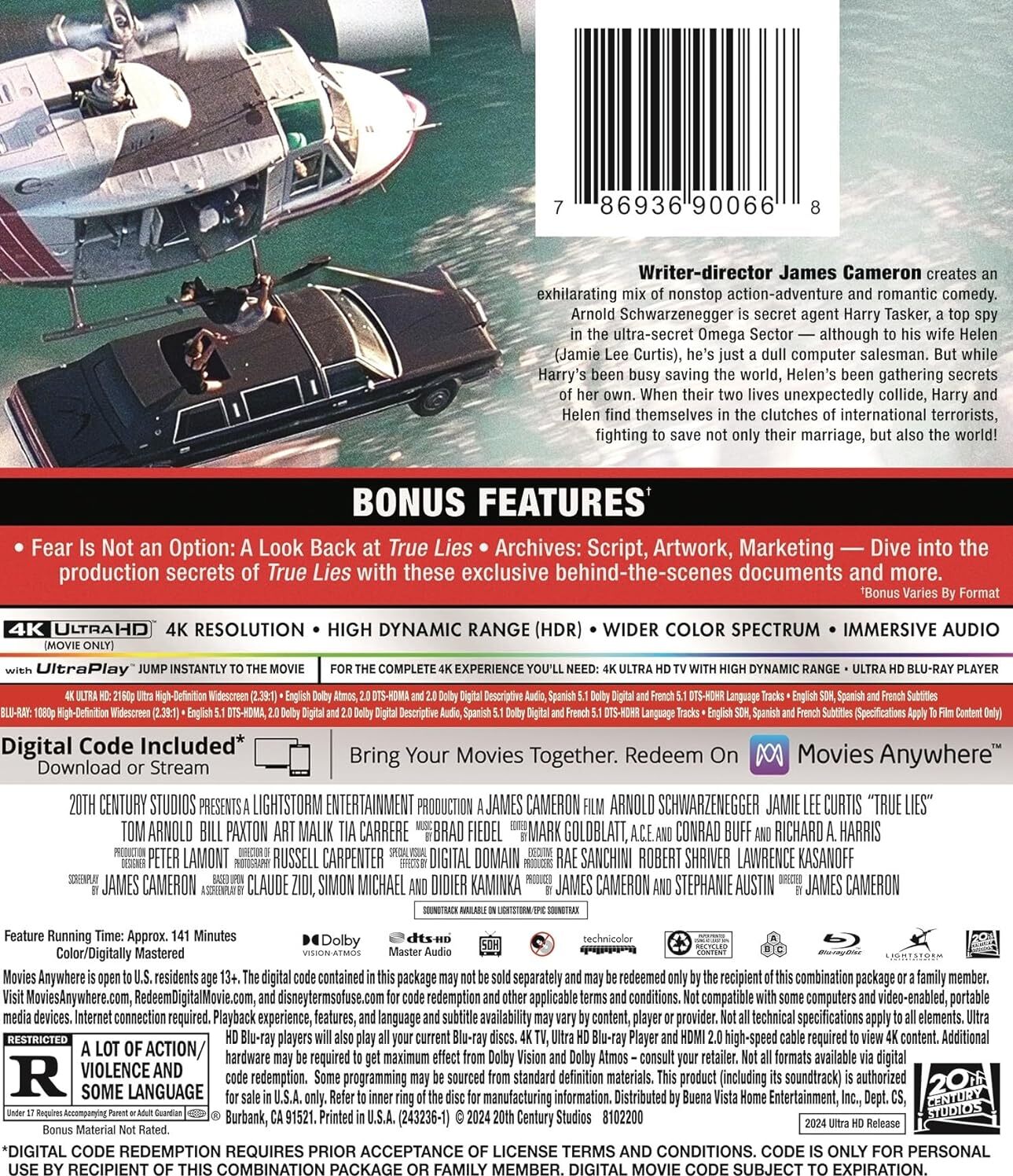True Lies 4K Ultra HD + Blu-ray + Digital Ultimate Collectors Edition Includes Slip Cover