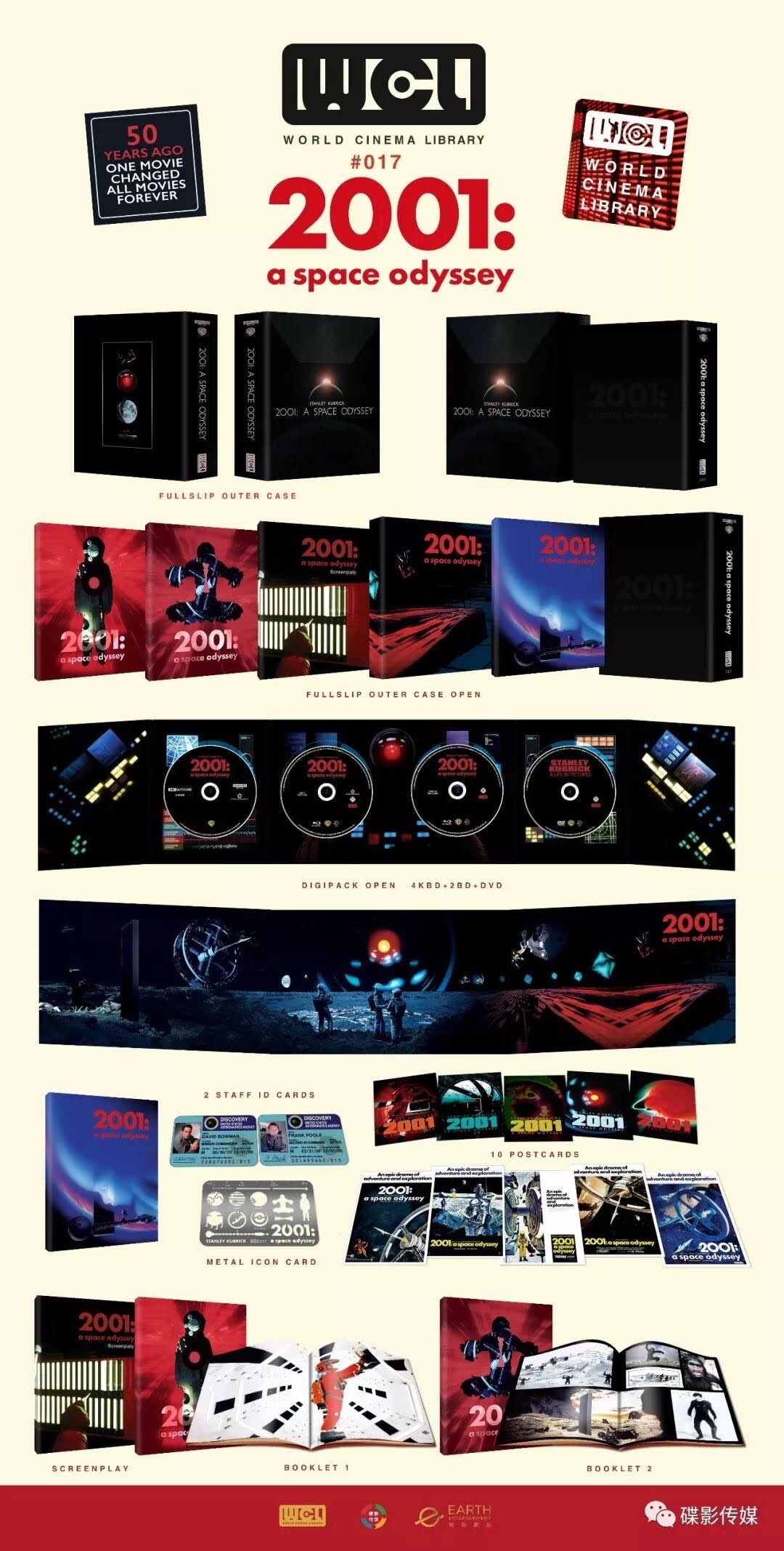 2001 : L'Odyssée de l'espace 4K UHD World Cinema Library WCL#017 Édition limitée