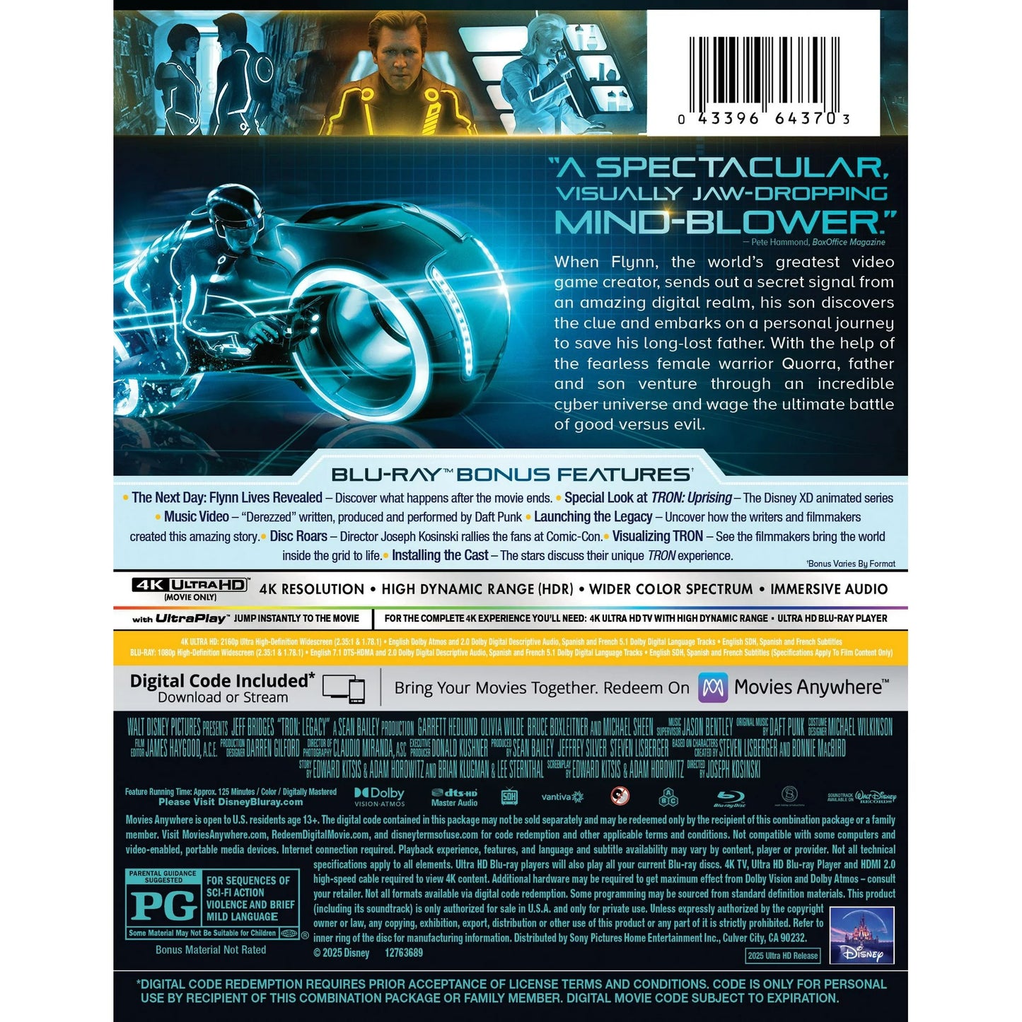 Tron & Tron Legacy 4K Ultra HD Steelbook + Blu-ray + Digital 4K  Bundle