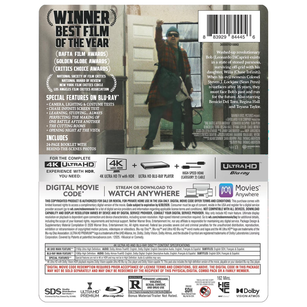 One Battle After Another 4K Ultra HD Steelbook + Blu-ray + Digital 4K