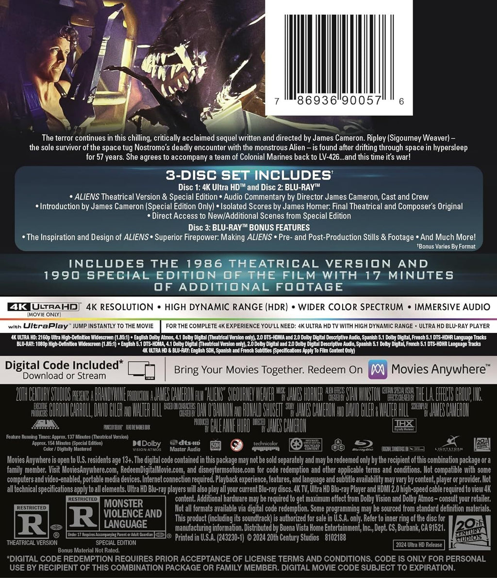 Aliens 4K Ultra HD + Blu-ray + Édition Collector Ultime Numérique avec Fourreau