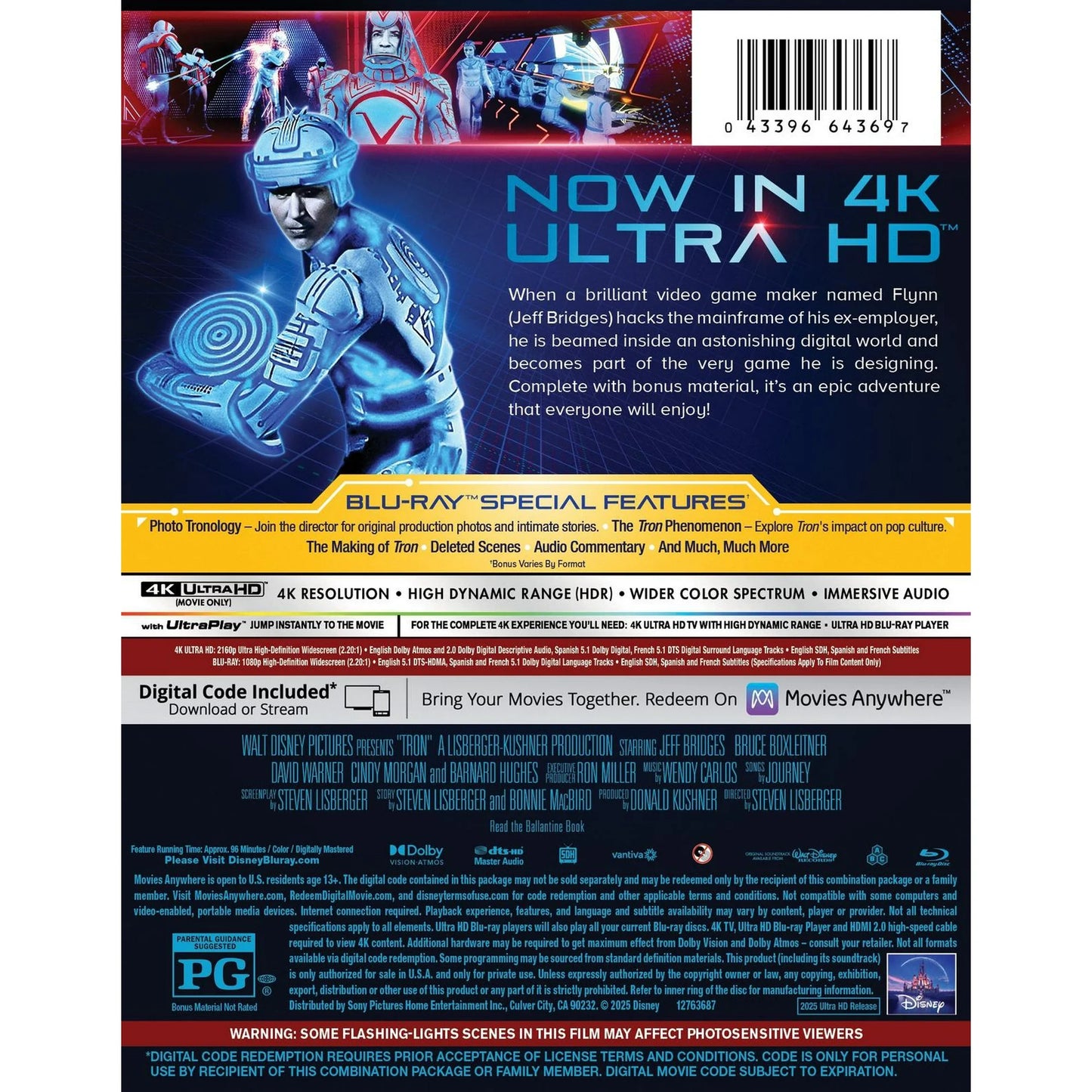 Tron (1982) 4K Ultra HD Steelbook + Blu-ray + Digital 4K