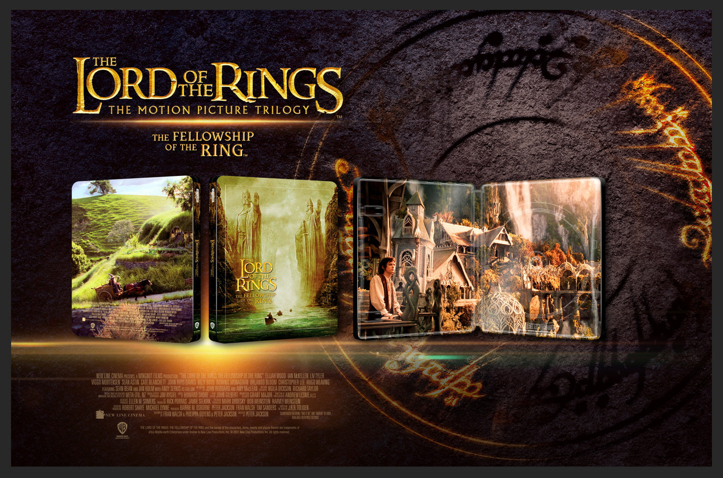 The Lord Of The Rings Trilogy 4K Blu-ray Steelbook Blufans Exclusive #100 #101 #102 Triple Box Set