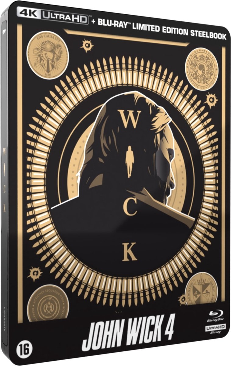 John Wick: Chapter 4 [SteelBook] [4K Ultra HD Blu-ray/Blu-ray] [2023] Netherlands BOL Exclusive