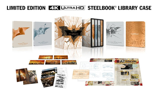The Dark Knight Trilogy - Amazon Exclusive (4K Ultra HD Steelbooks + Blu-ray + Digital) - PREORDER