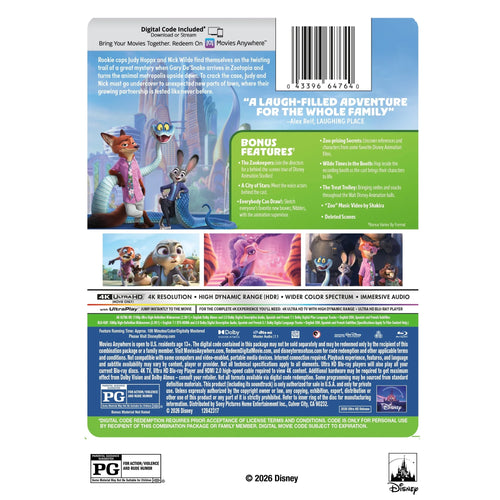 Zootopia 2 4K Ultra HD Steelbook + Blu-ray + Digital 4K