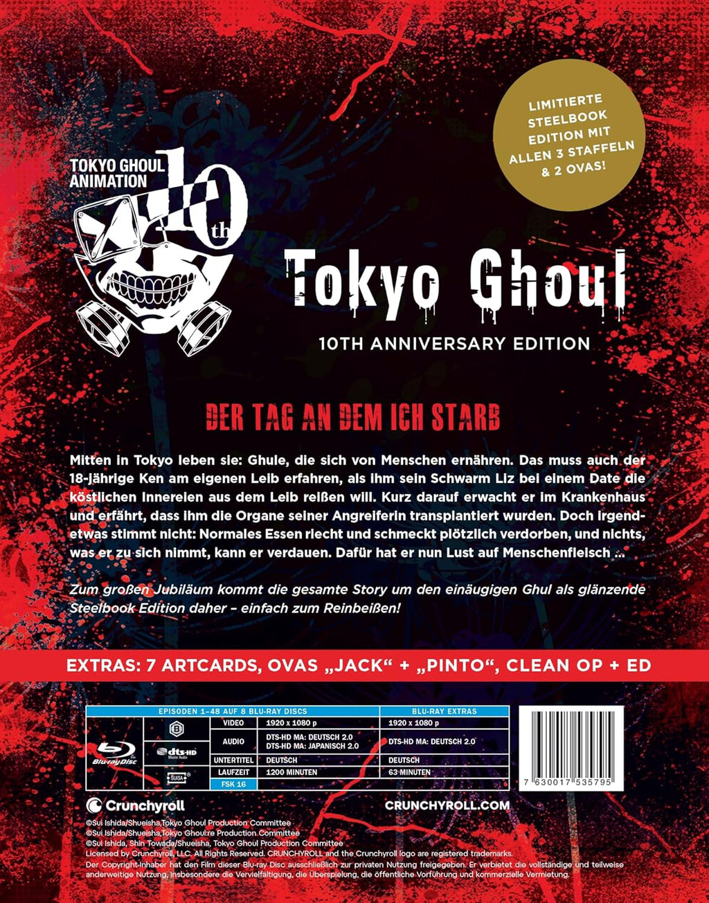 Tokyo Ghoul - L'intégrale Blu-ray Steelbook - Coffret 10e anniversaire