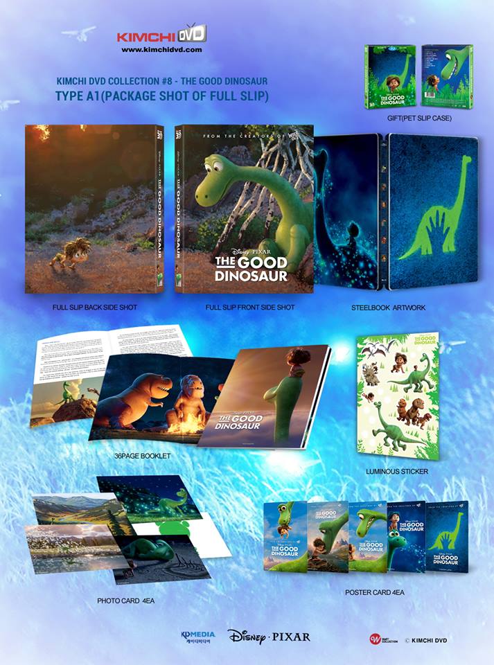 The Good Dinosaur 3D + 2D Blu-ray Steelbook KimchiDVD Collection #8 One Click