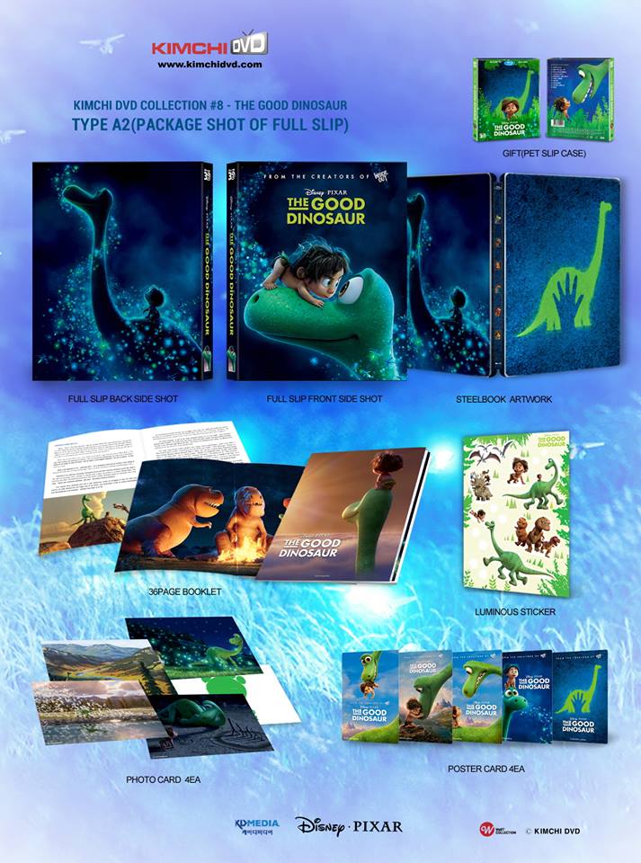 The Good Dinosaur 3D + 2D Blu-ray Steelbook KimchiDVD Collection #8 One Click