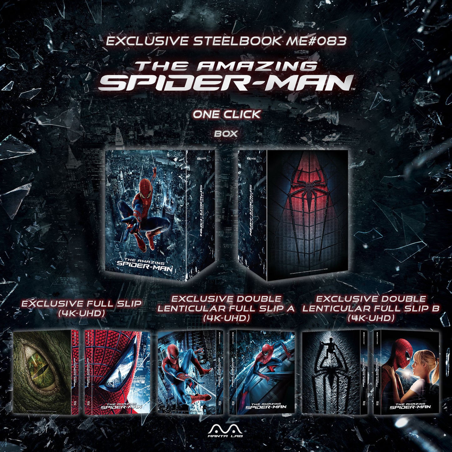 The Amazing Spider-Man 4K Blu-ray Steelbook Manta Lab Exclusive ME#83 One Click Box Set - PREORDER