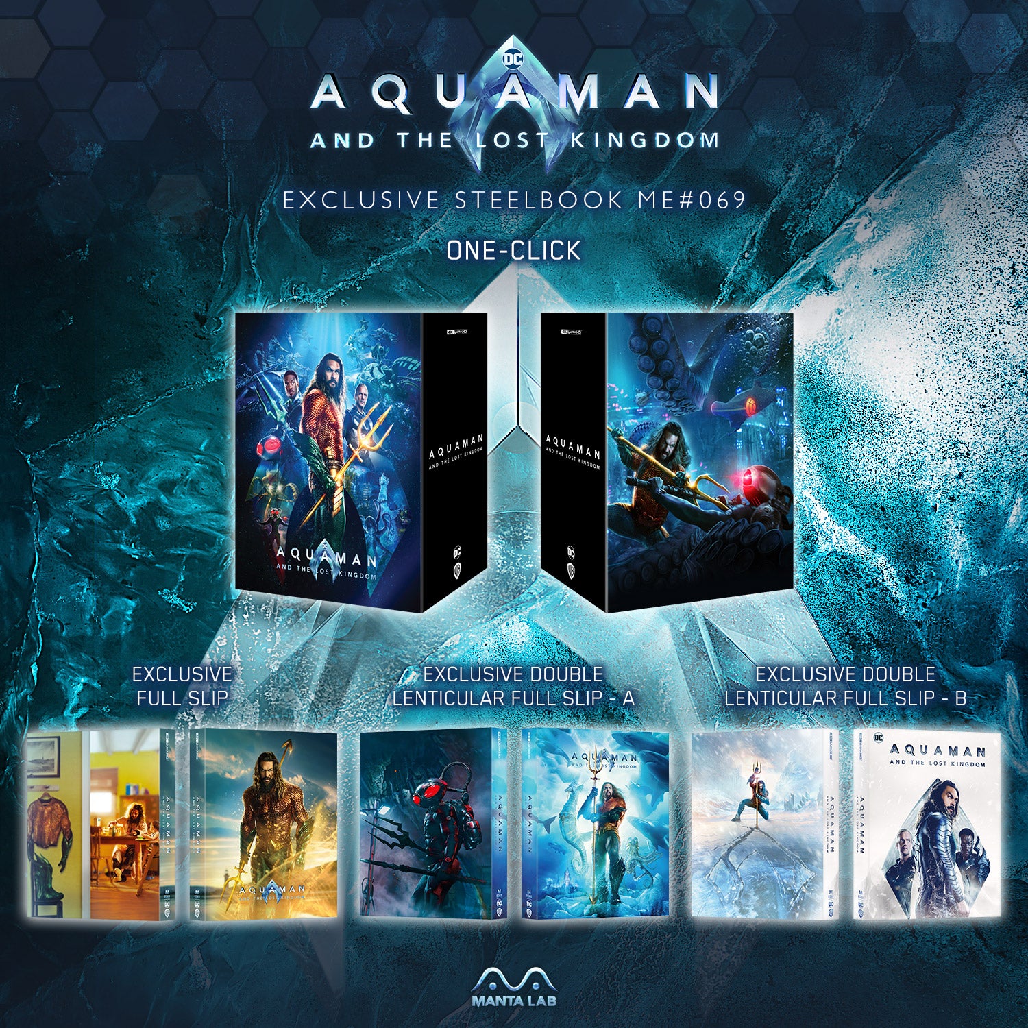 Aquaman et le Royaume perdu 4K Blu-ray Steelbook Manta Lab Exclusive ME#69 Coffret One Click