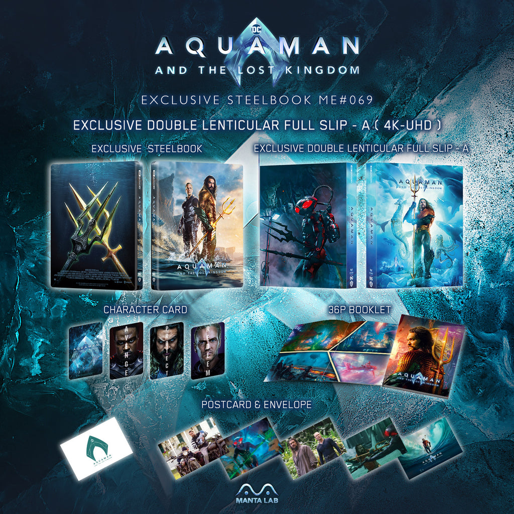 Aquaman et le Royaume perdu 4K Blu-ray Steelbook Manta Lab Exclusive ME#69 Double Lenticulaire Full Slip A