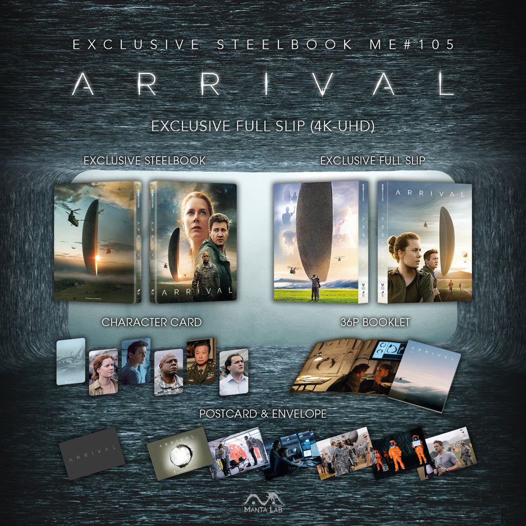 Arrival 4K Blu-ray Steelbook Manta Lab Exclusive ME#105 Full Slip - PREORDER