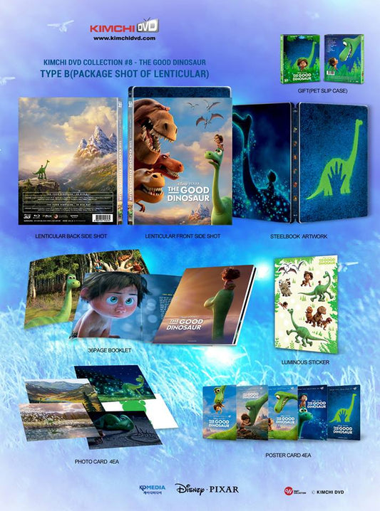 The Good Dinosaur 3D + 2D Blu-ray Steelbook KimchiDVD Collection #8 One Click
