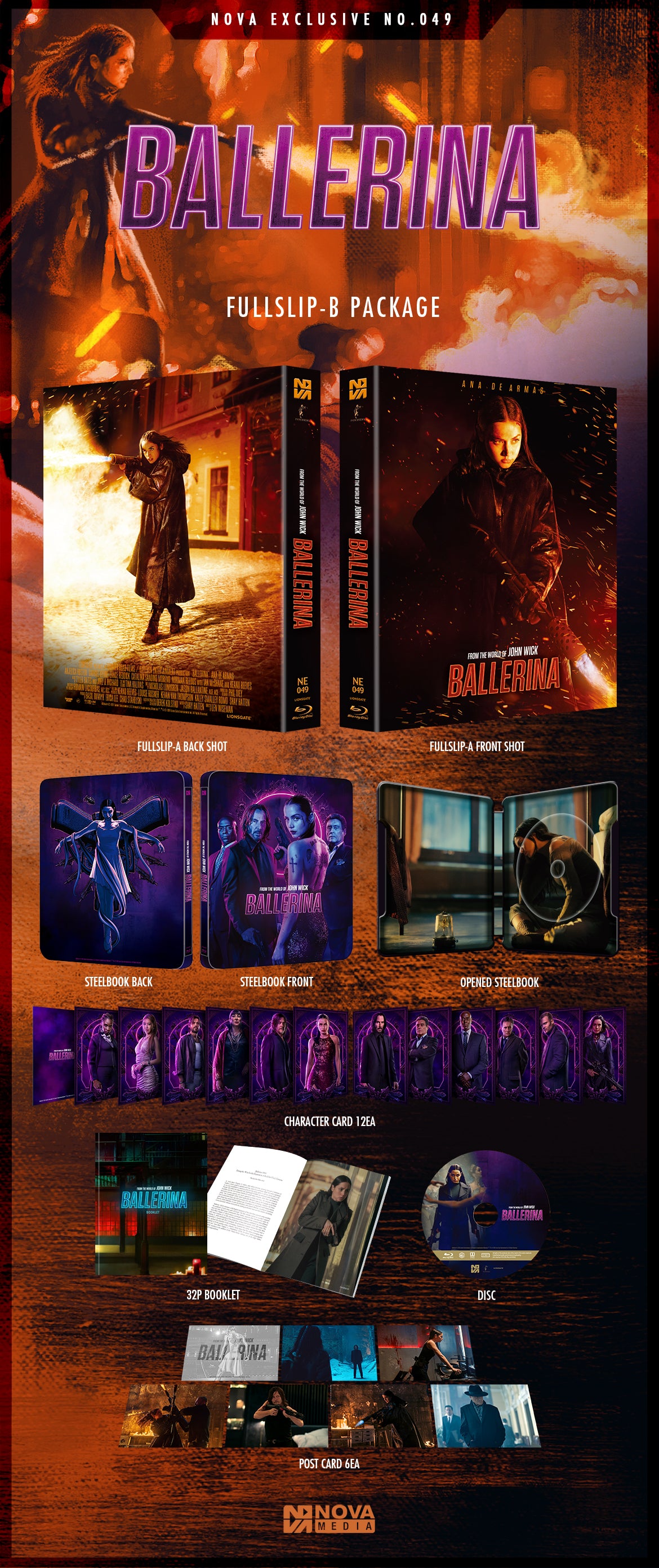 Ballerina Blu-ray Steelbook Novamedia Exclusive #49 Full Slip B - PREORDER