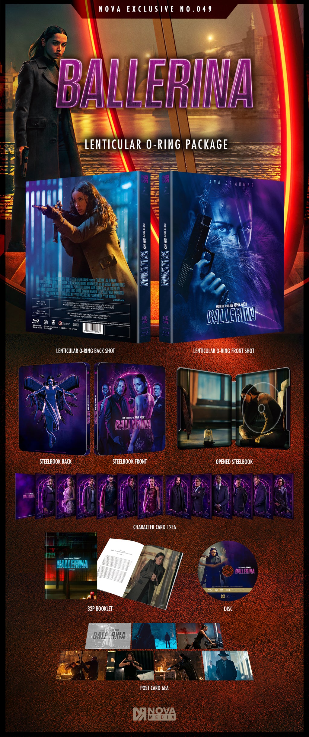 Ballerina Blu-ray Steelbook Novamedia Exclusive #49 Lenticular Slip - PREORDER