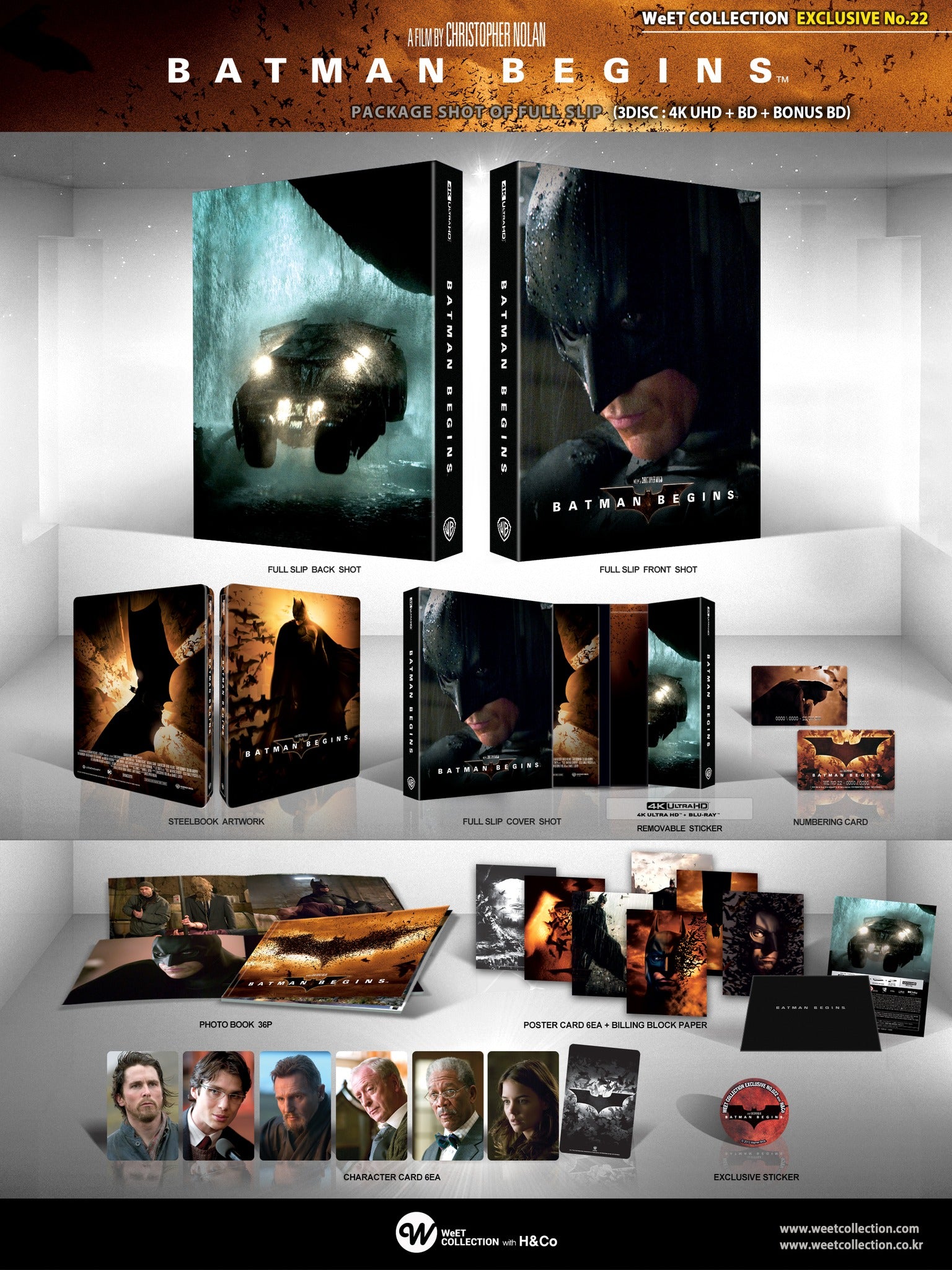 Trilogie The Dark Knight 4K+2D Blu-ray Steelbook Collection WeET Exclusive n° 22, 23 et 24 ; 6 éditions disponibles en un clic.