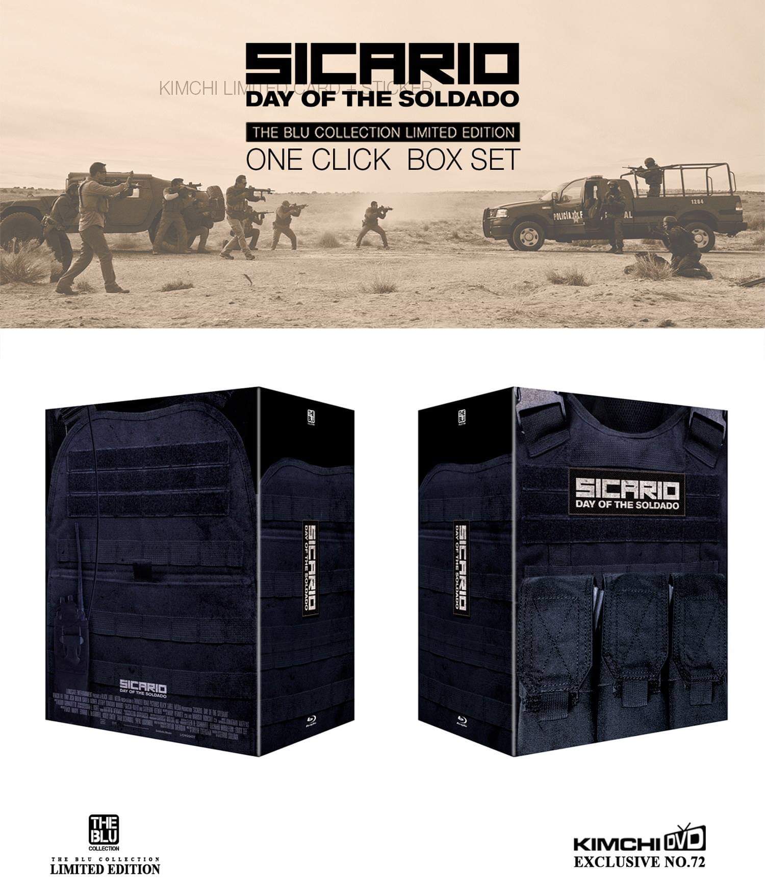 Sicario : Day of the Soldado 4K Blu-ray Steelbook The Blu Collection KimchiDVD Exclusive #73 One Click Box