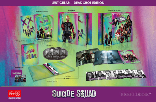 Suicide Squad Blu-ray Steelbook HDzeta Gold Label Lenticular Slip Deadshot Edition