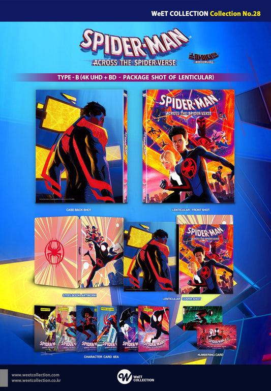 Spider-Man: Across the Spider-Verse 4K Blu-ray Steelbook WeET Collection Collection #28 HDN GB Pre-Order Lenticular Slip B