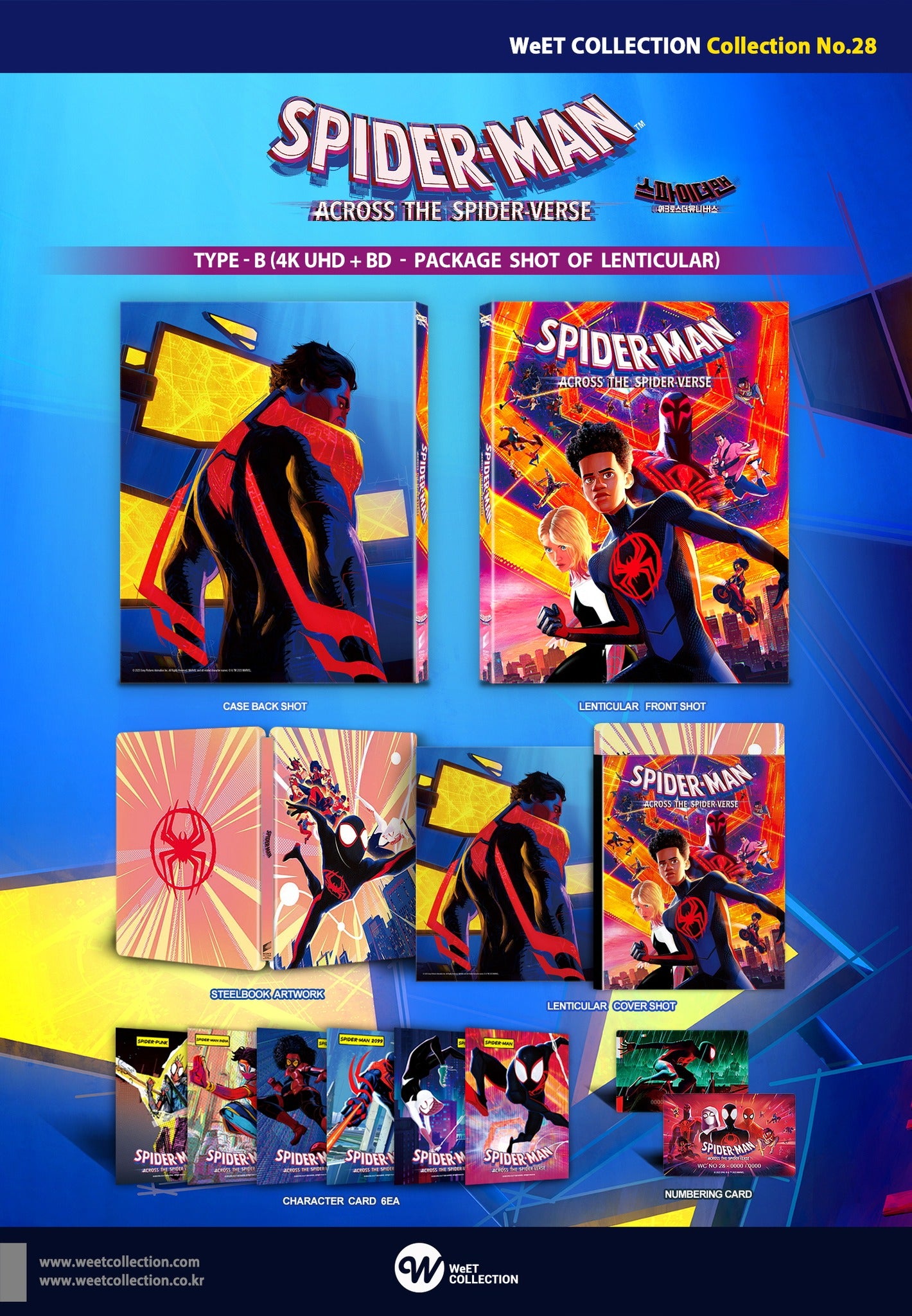 Spider-Man: Across the Spider-Verse 4K Blu-ray Steelbook Collection WeET n° 28 HDN GB Précommande Pochette lenticulaire B