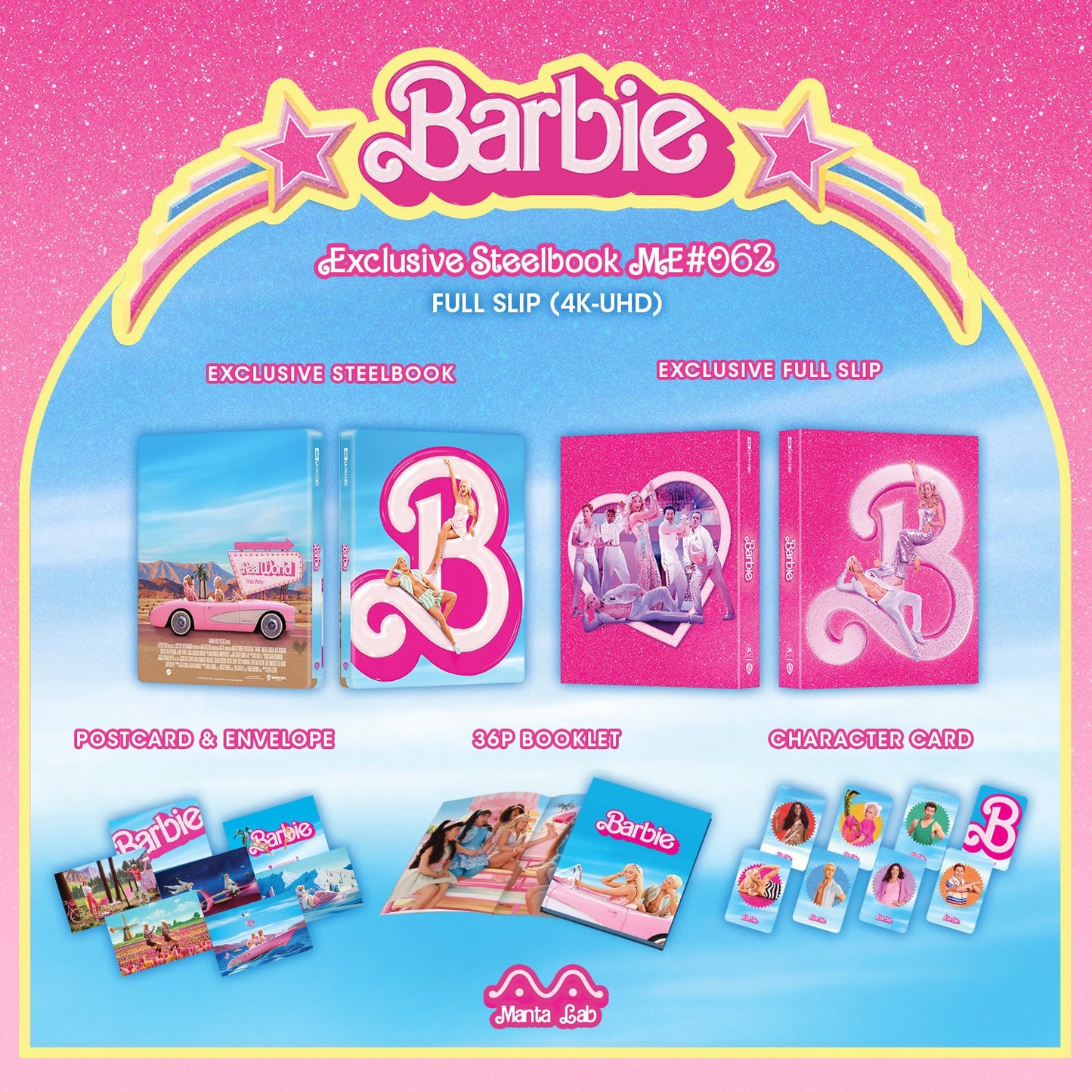 Barbie 4K Blu-ray Steelbook Manta Lab Exclusive ME#63 One Click