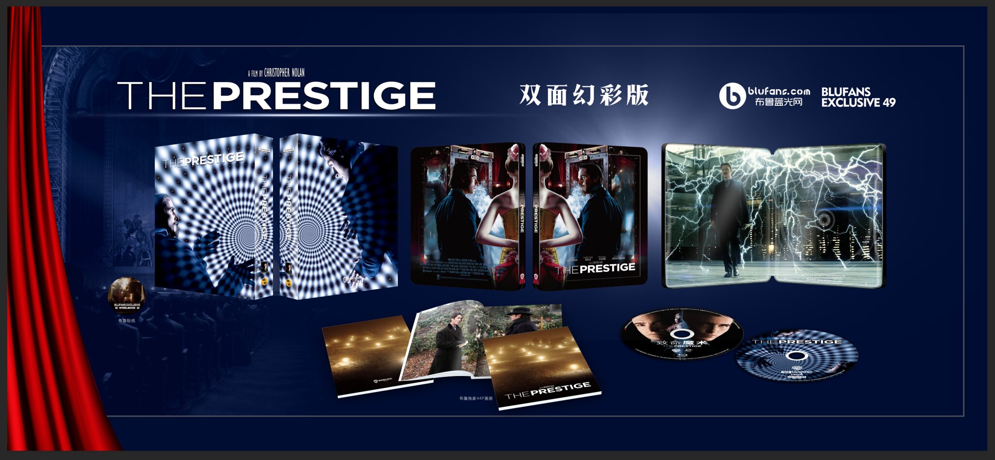 Le Prestige 4K + Blu-ray Steelbook Blufans Exclusive BE#49 Double Lenticulaire Full Slip