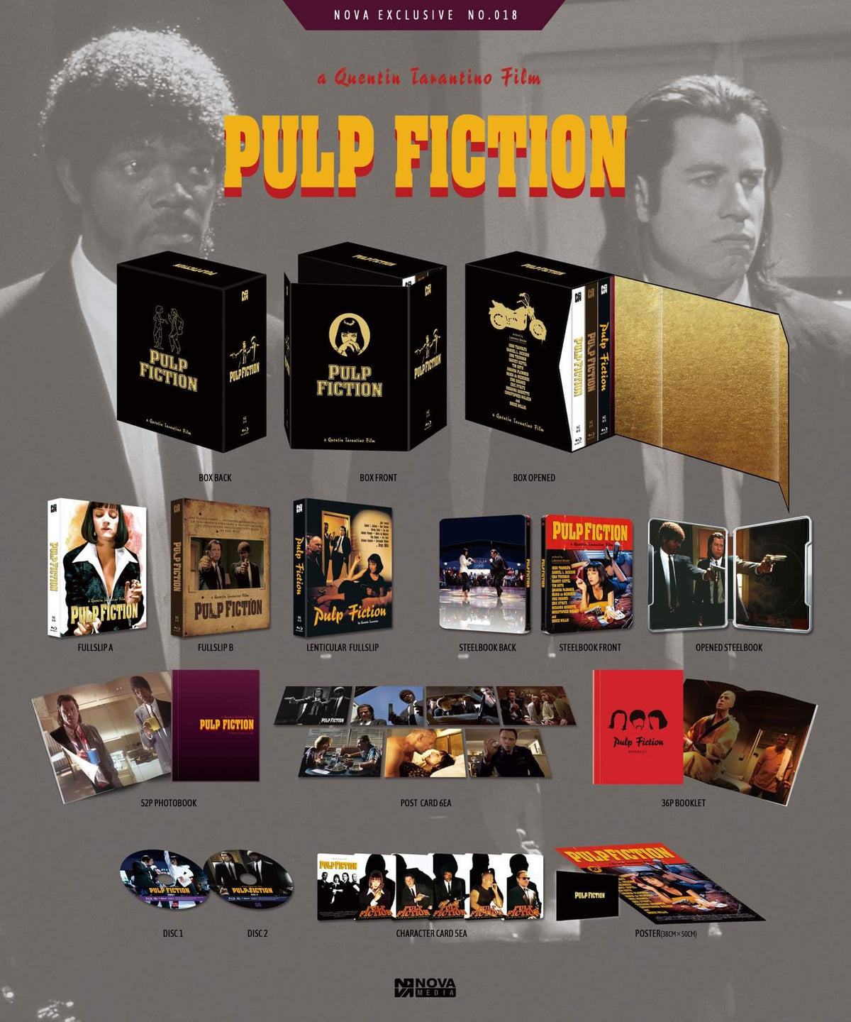 Pulp Fiction Blu-ray SteelBook Novamedia Exclusive #18 One Click Box S ...