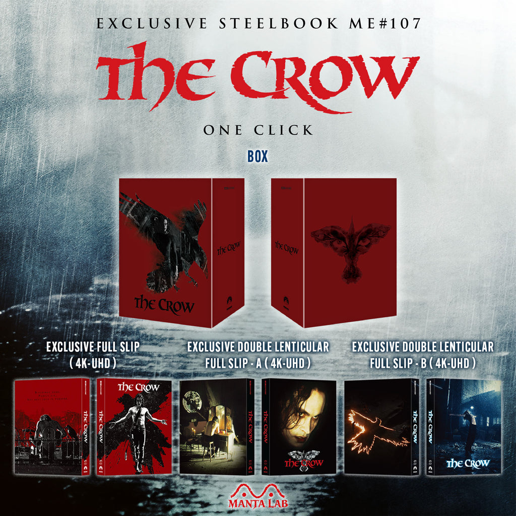 The Crow 4K Blu-ray Steelbook Manta Lab Exclusive ME#107 One Click Box Set - PREORDER